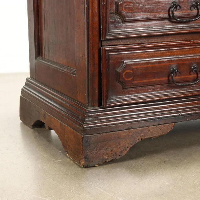 Wood Baroque Chest of Drawers in Walnut For Sale - Image 7 of 11