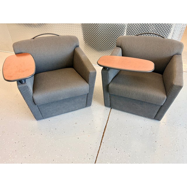 Mid-Century Modern Brayton International Club Chairs With Tray - A Pair For Sale - Image 3 of 10