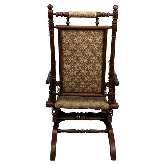 Antique American Beech Rocking Chair, 1890s For Sale - Image 10 of 13