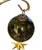 Vintage German Large Glass Hanging Ball Ornament on Gold Star Stand For Sale - Image 4 of 7