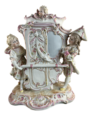 Large Rococo Style Porcelain Children and Cherub Figurine, Germany, 1900