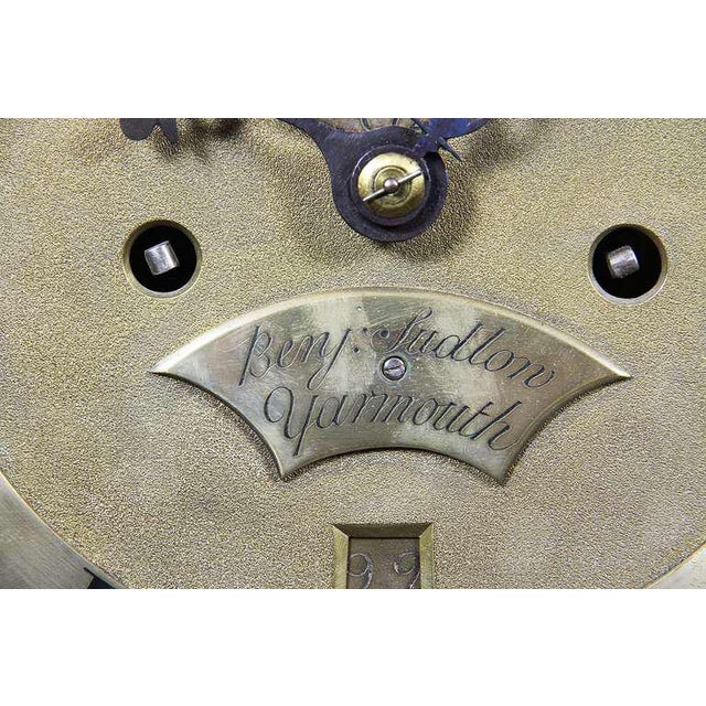 Late 18th Century George III Green Japanned Tall Case Clock For Sale - Image 5 of 11