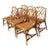 Vintage Chinese Chippendale Rattan Dining Chairs - Set of 6 For Sale