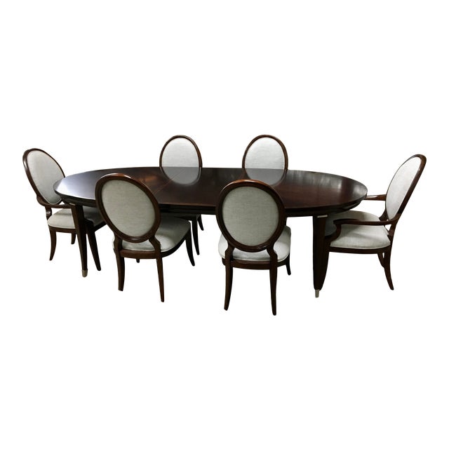 Thomasville Furniture Spellbound Sable Mahogany Oval Dining Table and