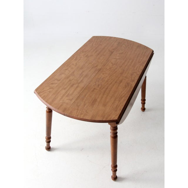 Mid-Century Dearborn Co Drop Leaf Dining Table With Extensions For Sale - Image 9 of 16