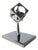 Midcentury Chrome Paperweight, Model, Turners Cube, Desk Sculpture, 1970s For Sale