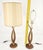 Pair of Mid Century Modern Oiled Walnut Turned Bases c1970s Table Lamps MINT For Sale - Image 6 of 11