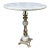 Hollywood Regency Reticulated Brass & Marble Petite Drinks Table For Sale