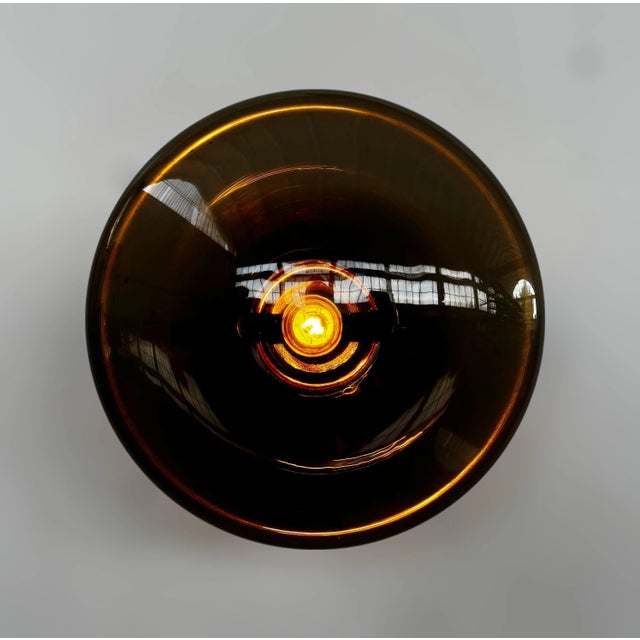 Metal 21st Century Polished Nickel and Smoky Uno Flush Mount by Fabio LTD For Sale - Image 7 of 7