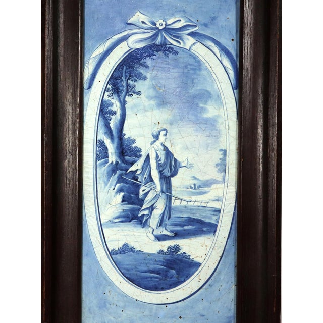 Late 18th Century German Tin-Glazed Earthenware Plaques With Bucolic Scenes, Nurnberg For Sale - Image 5 of 12