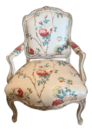 Pair of Louis XV Style Painted French Bergeres