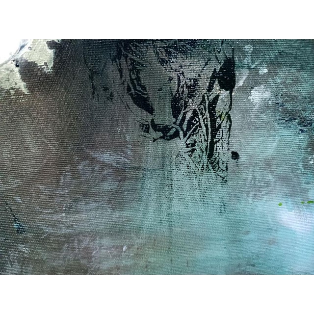 Aqua Ovidiu Kloska, Frame of Serenity, Acrylic on Canvas For Sale - Image 8 of 12