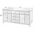 Spritely Home Accent Furniture Nora 72 in. W Quartz and Wood Double Sink 4 Drawer Bathroom Vanity Set, Light Natural For Sale - Image 4 of 11