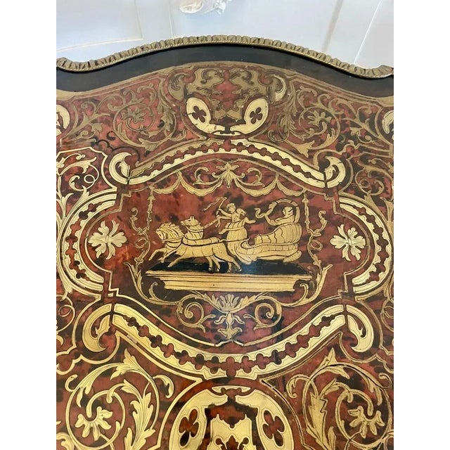Ancient French Boulle Center Table, 1860s For Sale - Image 4 of 13