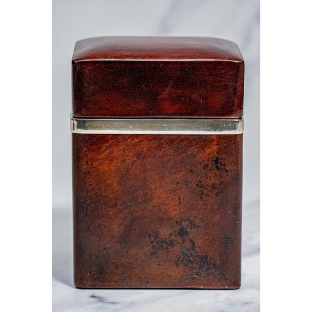 Refined Ralph Lauren Home Purple Label Wood Sterling Silver Storage Box Playing Cards Luxury Decor For Sale - Image 10 of 17
