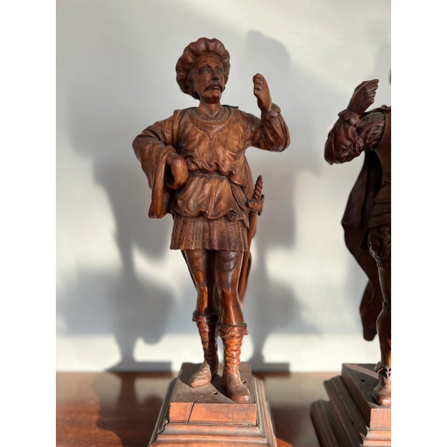 Pair, 19th Century Italian Renaissance Figural Spanish Soldiers or Landsknecht For Sale - Image 10 of 11