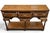 Traditional Late 20th Century Baker Furniture Georgian-Style Carved Oak Welsh Dresser With Open Plate Rack [2-Part], Brass Bail Hardware and Turned Supports For Sale - Image 3 of 15
