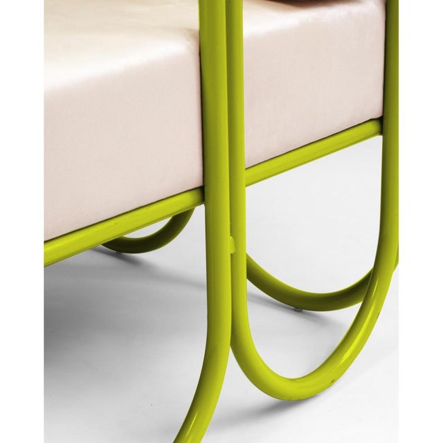 Metal New Pink Arco Armchair With Cushions by Masquespacio & Houtique For Sale - Image 7 of 13