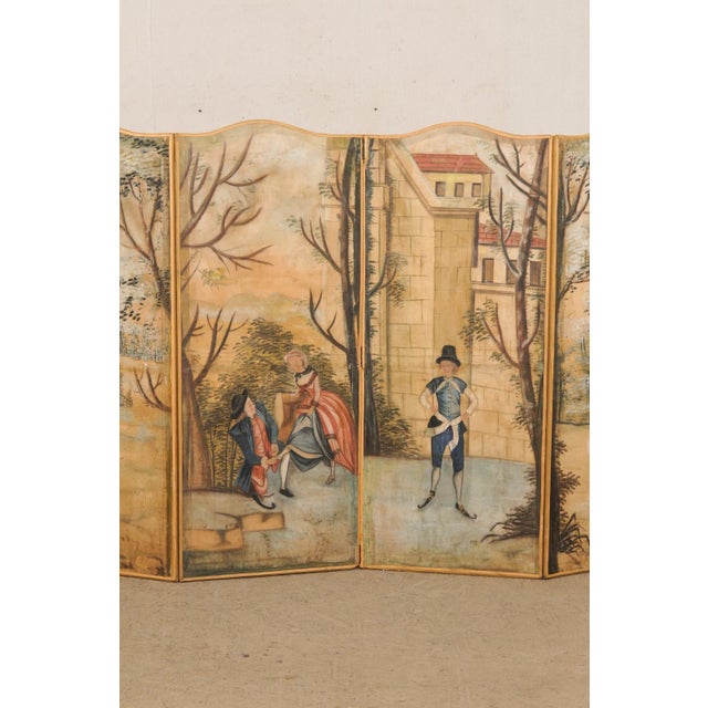Tan 19th C. French Folding Screen For Sale - Image 8 of 8
