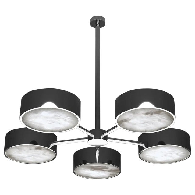 Chaos Shiny Silver Metal Chandelier by Alabastro Italiano For Sale