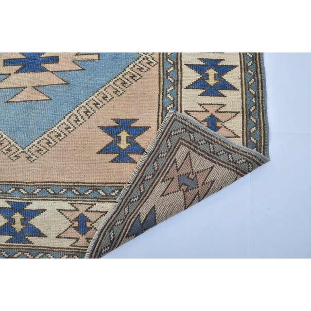 Apricot Authentic Antique Corridor Rug For Sale - Image 8 of 10