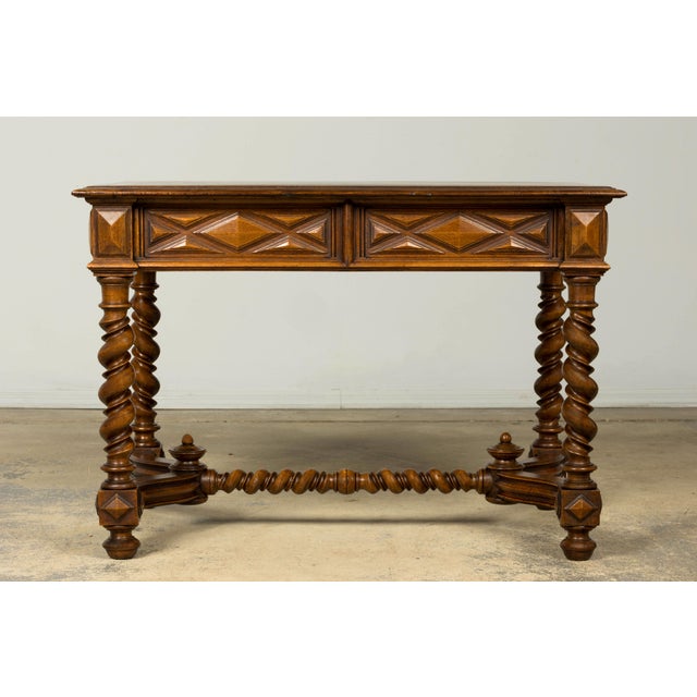 Late 19th Century French Louis XIII Style Walnut Writing Table For Sale - Image 18 of 18