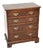 Vintage Georgian Burr Walnut Chest of Drawers, 1950 For Sale