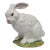 Mid Century Italian Large White Majolica Ceramic Bunny Rabbit Statue For Sale