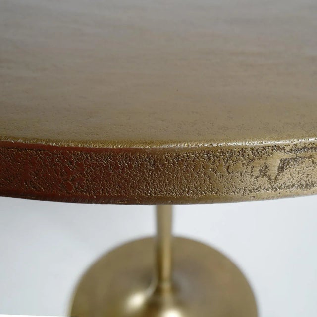 Belina Brass Finish Bistro Table For Sale - Image 4 of 6