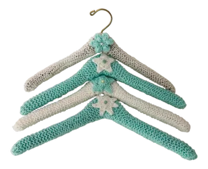 Handmade Knitted Clothes Hangers S/4