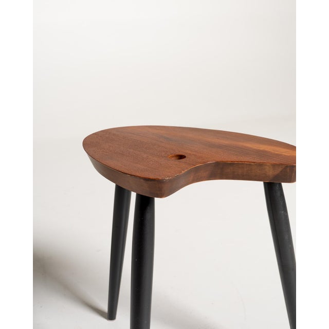 Vintage Scandinavian Stool with Teak Palette Top, 1950s For Sale - Image 4 of 9