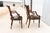 Early 20th Century Federal Style Shield Back Chairs With Faux Tortoise Leather Seats, Pair For Sale - Image 12 of 13