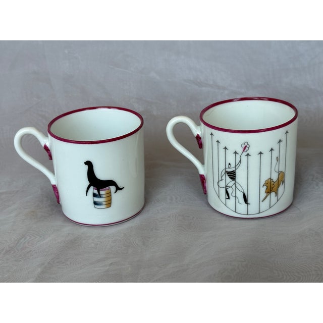 1920s Gio Ponti for Richard Ginori Porcelain Espresso Demitasse Cups Set of 4 For Sale - Image 5 of 18