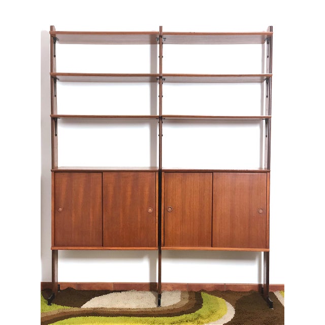 Vintage Double-Sided Bookcase with 2 Bays, Italy, 1960s For Sale - Image 13 of 13