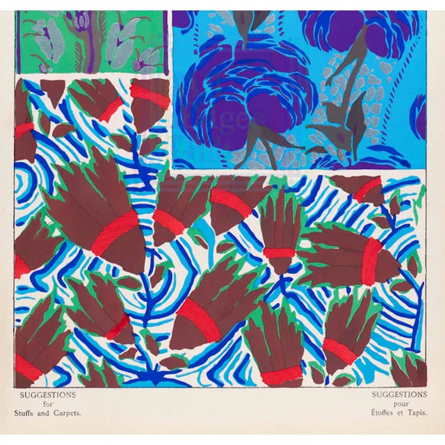 Art Deco Ea Seguy Suggestions Pour Étoffes Et Tapis, Plate 12 For Sale - Image 3 of 5