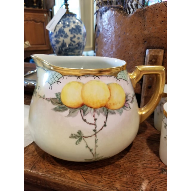 Shabby Chic 1900s Limoges Lemonade Set - Set of 7 For Sale - Image 3 of 11