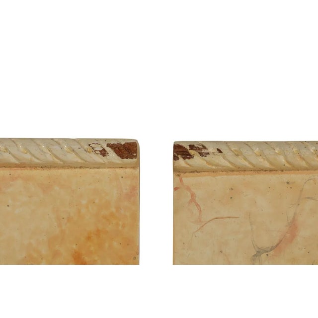 Wood 1980s Four-Panel Hand-Painted Wooden Room Divider Screen For Sale - Image 7 of 10