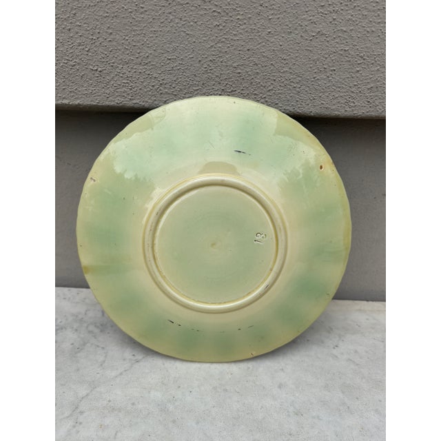 1900 - 1909 Large German Majolica Geometrical Plate Circa 1900 For Sale - Image 5 of 5