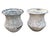 Neoclassical Pair of Vintage Faux-Stone Chipped Resin Garden Planters For Sale - Image 3 of 12