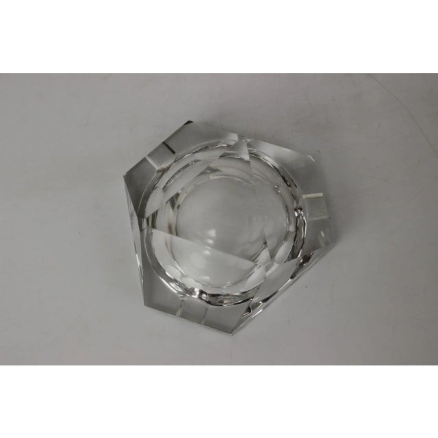 Mid-Century Ashtray Diamond Bohemia Glass, 1970s For Sale - Image 8 of 9