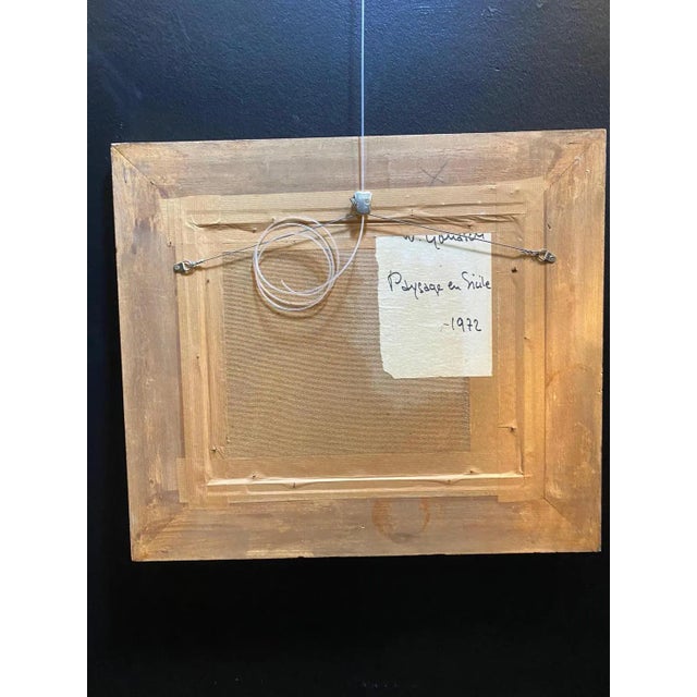 William Goliasch, Sicily Landscape, Oil on Wood, 1972 For Sale - Image 7 of 9