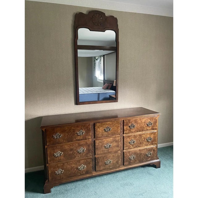Brown Late 20th Century Wall Mirror by Baker Furniture For Sale - Image 8 of 9