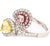 2010s Gia Certified Fancy Intense Yellow & Fancy Light Pink Diamond Toi Et Moi Ring, Size 6 For Sale - Image 5 of 12