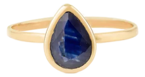 Everyday Wear 14k Gold Blue Sapphire Birthstone Ring Size 7