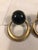 Mid-Century Modern 1970s Trifari Black Enamel & Gold Door Knocker Earrings, A Pair For Sale - Image 3 of 8