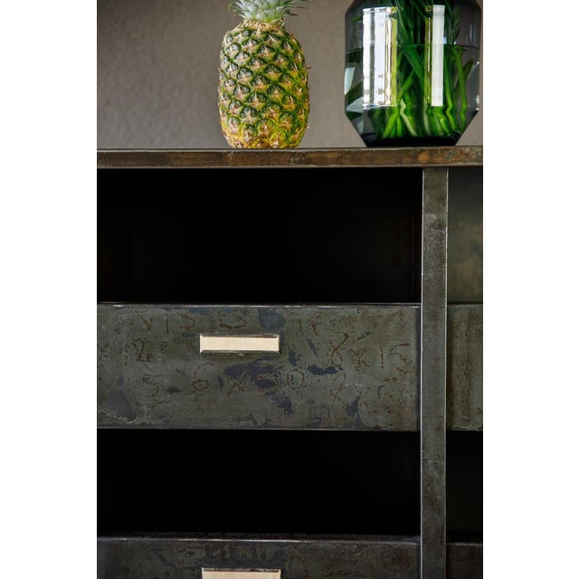Industrial Industrial Metal Storage Rack, 1950s For Sale - Image 3 of 9