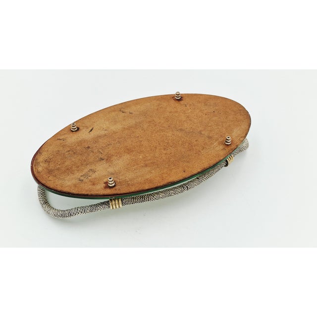 Mid-Century Hollywood Regency Oval Mirrored Tray, 1950s For Sale - Image 13 of 14
