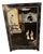 Mid-Century Chinese Black Lacquer Cabinet With Mother of Pearl Inlays For Sale