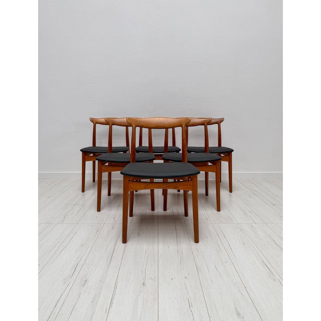 Mid-Century Danish Teak Model 112 Dining Chairs by Erik Wørts for Vamo Sønderborg, 1960s, Set of 6 For Sale - Image 14 of 14