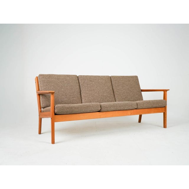 Mid-Century Teak GE-265/3 Wollstoff Sofa by Hans J. Wegner for Getama, 1960s For Sale - Image 14 of 14